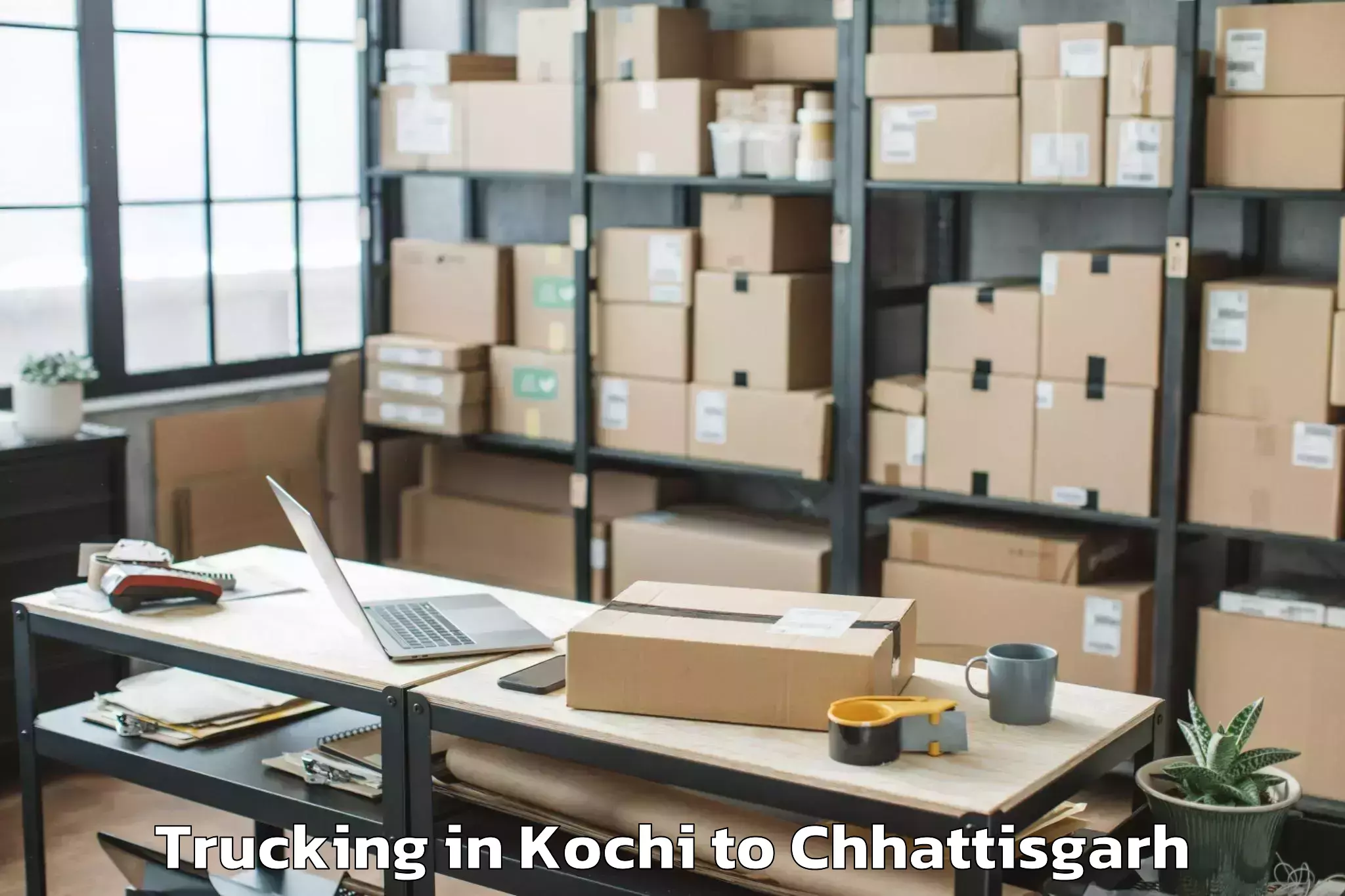 Affordable Kochi to Mainpat Trucking